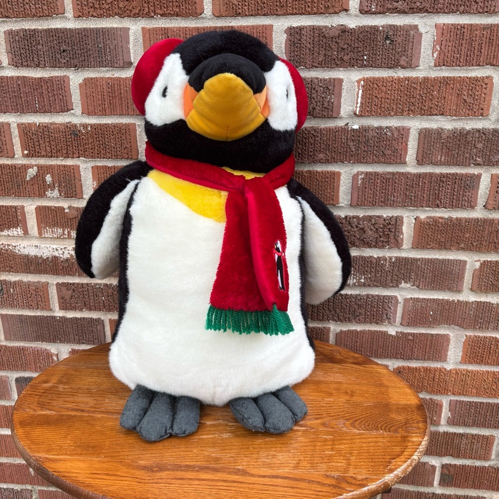 JC Penny Holiday Collection Penguin Plush Stuffed Animal Golden Bear Company 22”